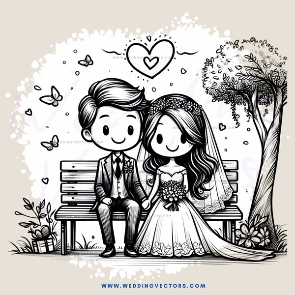 a romantic outdoor wedding scene