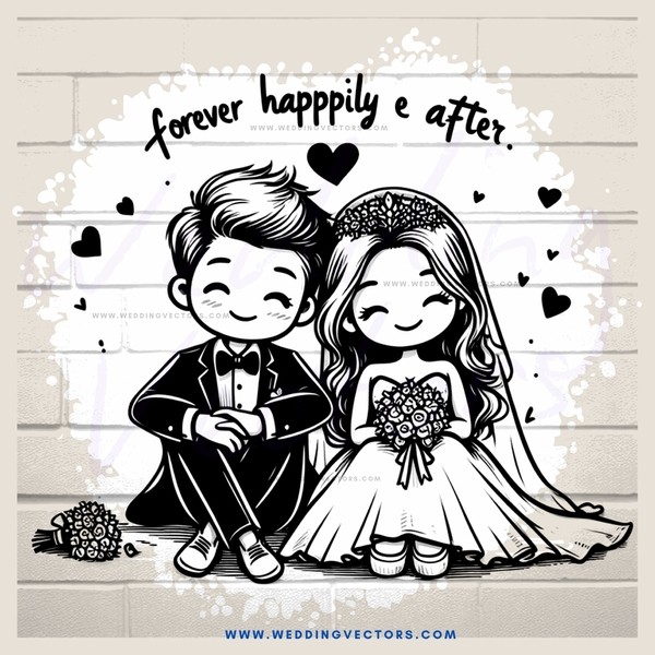 wedding couple on wall