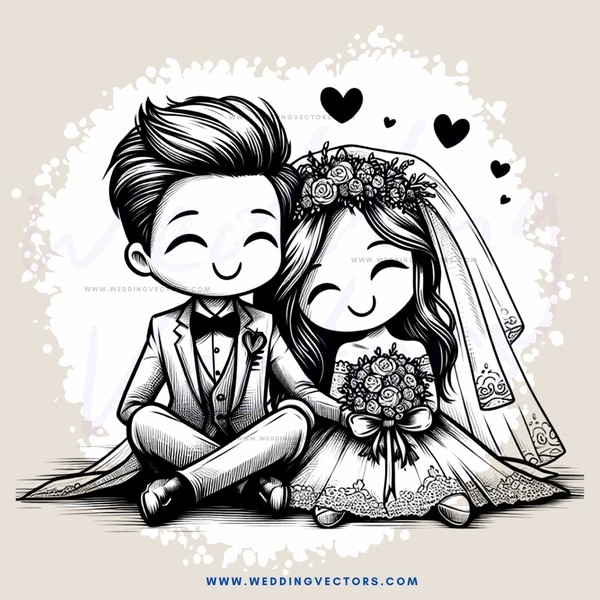 groom and bride posing for photo