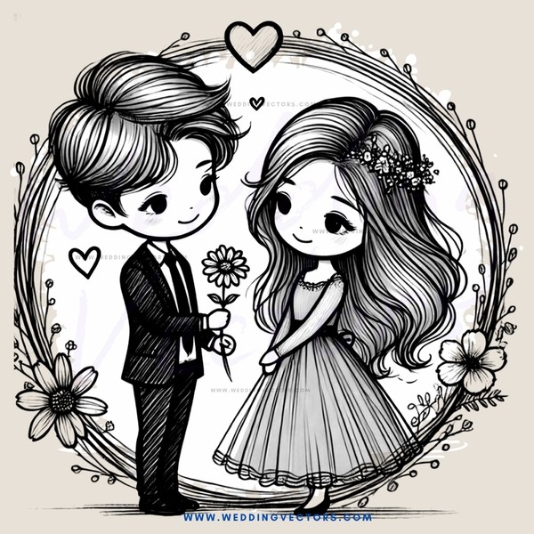 a couple's portrait in black and white