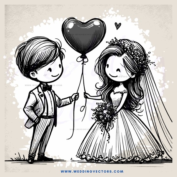 boy and girl with balloon