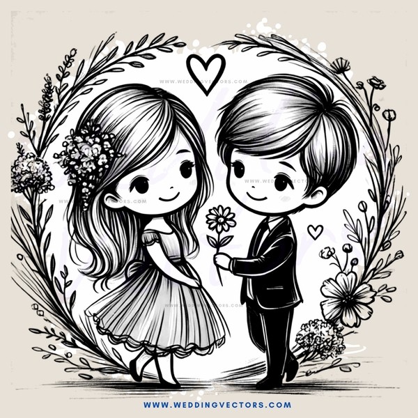 two children in love