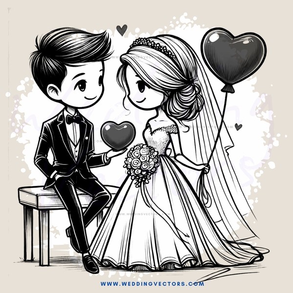 a boy and girl sitting together holding hearts