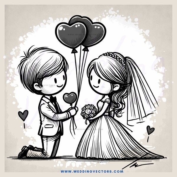 a love story illustrated in black and white