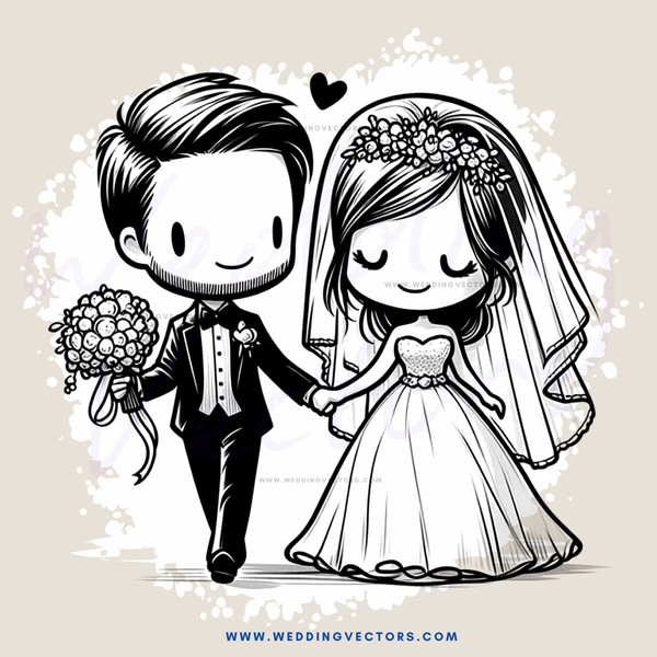 groom and bride on their wedding day