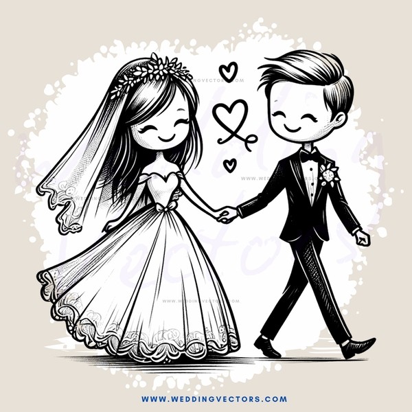 a bride and groom together for the first time