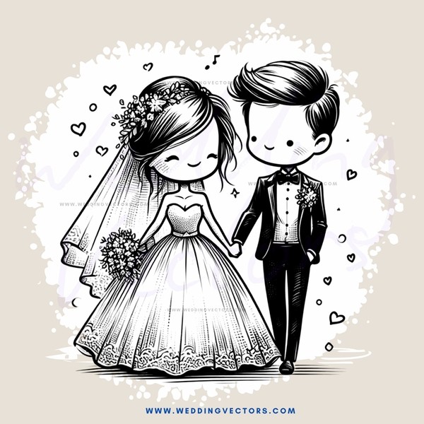 groom and bride smiling together