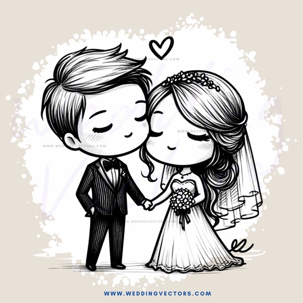 a groom and bride's kiss