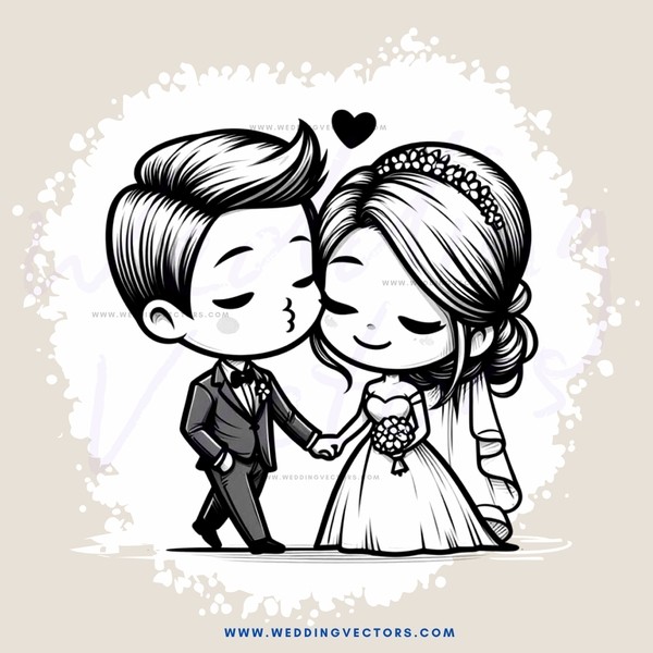 a couple kissing at their wedding