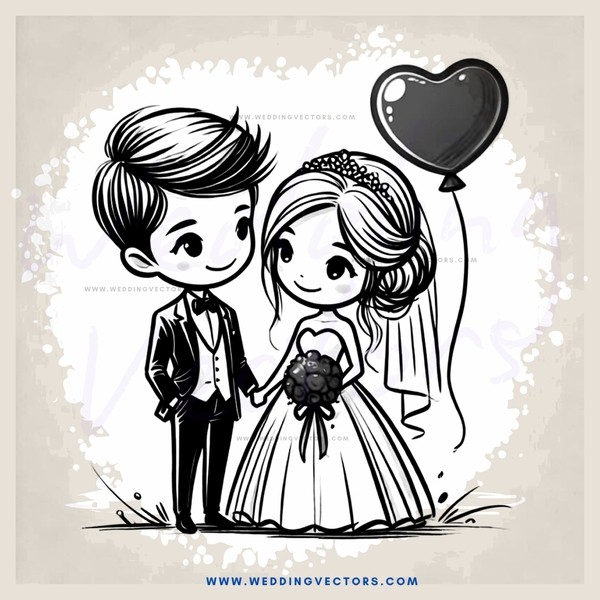 a bride and groom on their wedding day