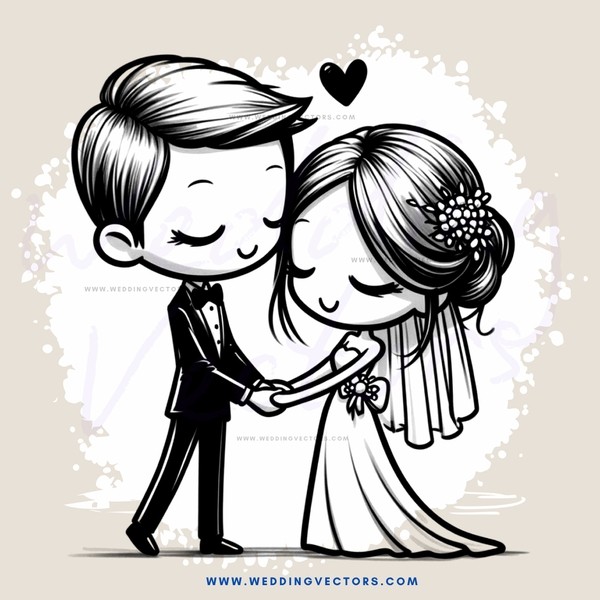 a cartoon boy and girl hug
