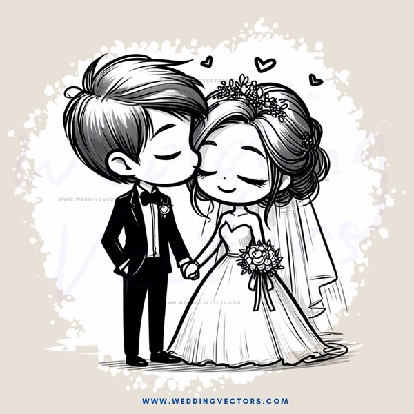 the newlyweds kiss