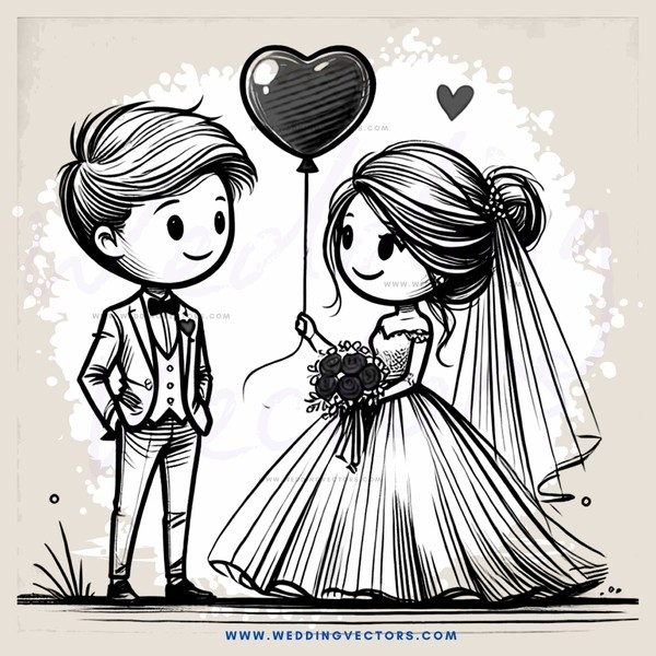 wedding engagement cartoon