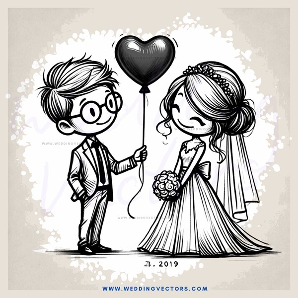 a couple with a heart balloon