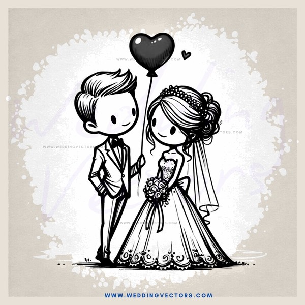 couple with balloon heart