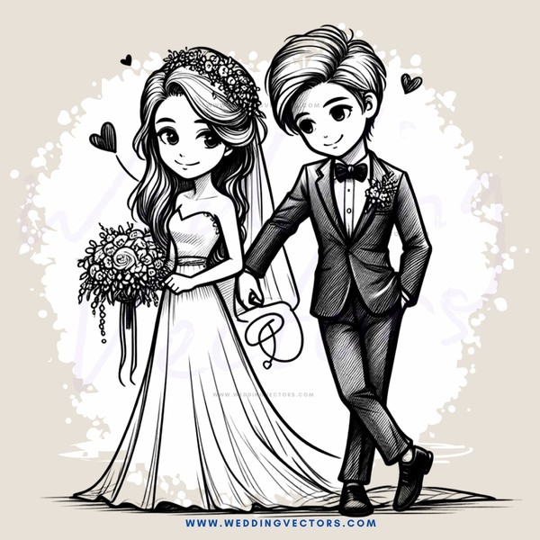 wedding picture of bride and groom