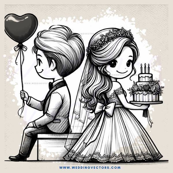 a wedding bride and groom