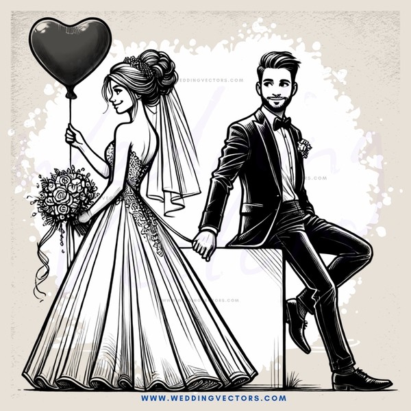 wedding bride and groom holding hands