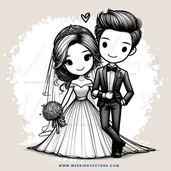 a couple at their wedding day
