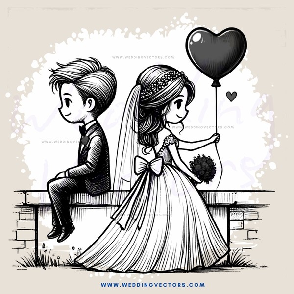 a couple sitting on a bench with an engagement ring and a heart balloon