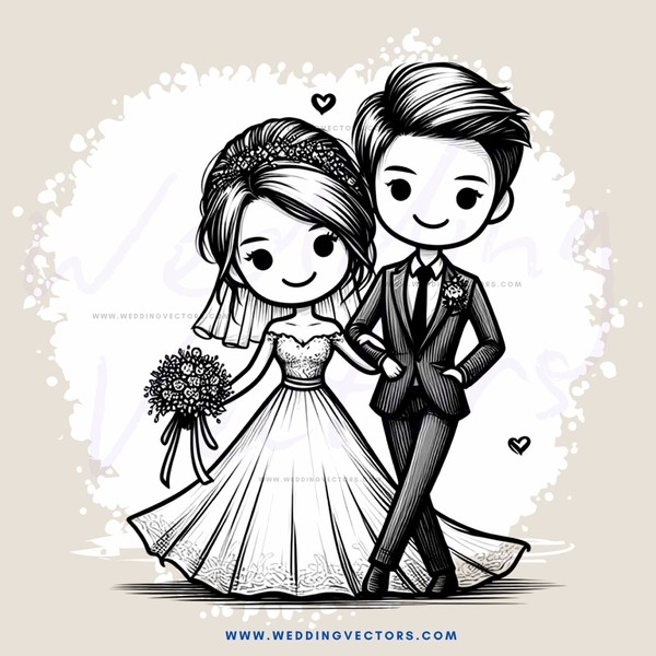 wedding couple posing together