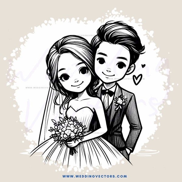 a couple on their wedding day