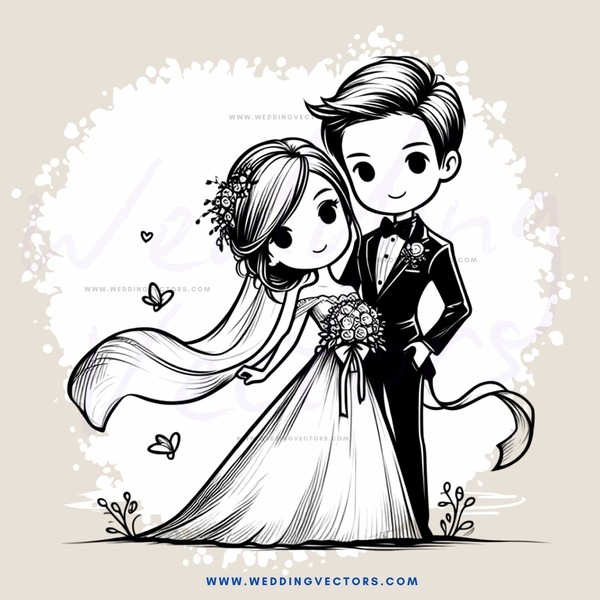 wedding portrait of couple