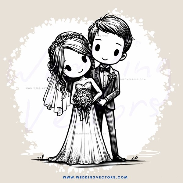 a bride and groom