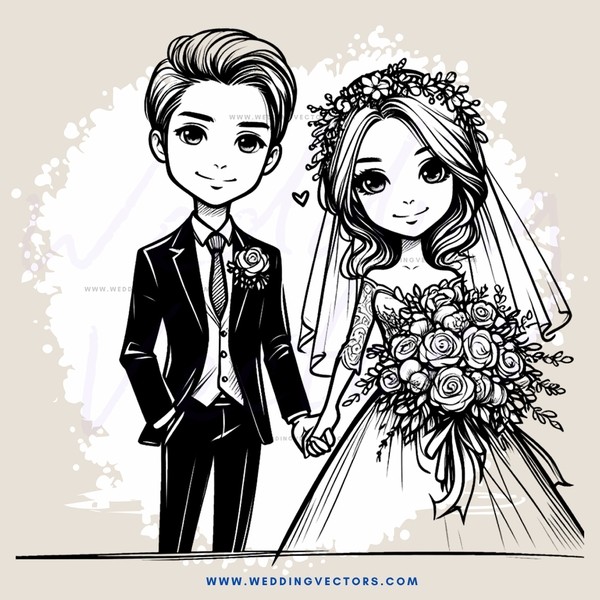 groom and bride in wedding picture