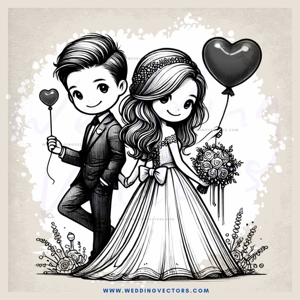 wedding couple posing for picture