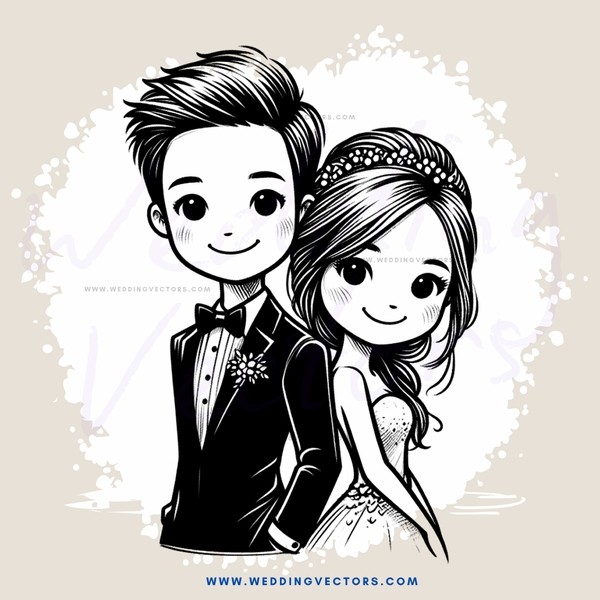 a couple standing side by side in formal wear