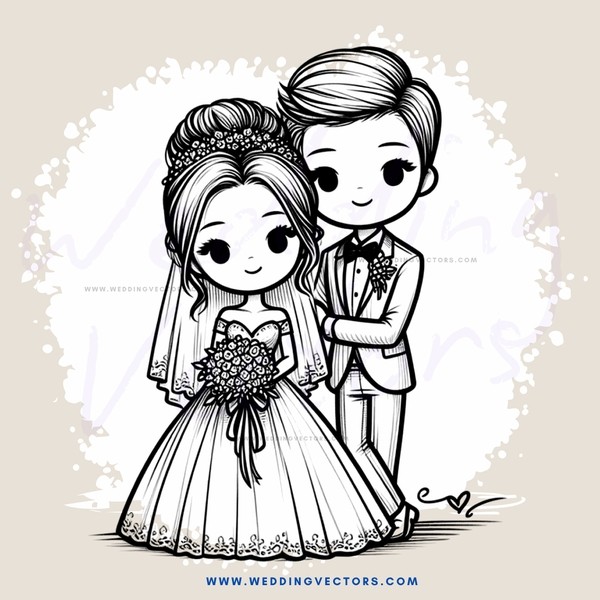 bride and groom pose together for picture