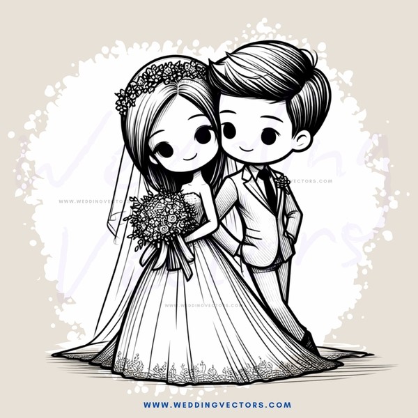 the groom and bride in flower dresses