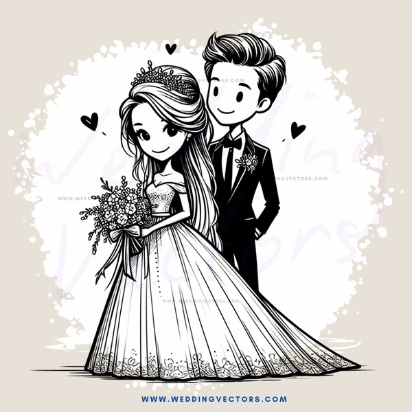 wedding animation character