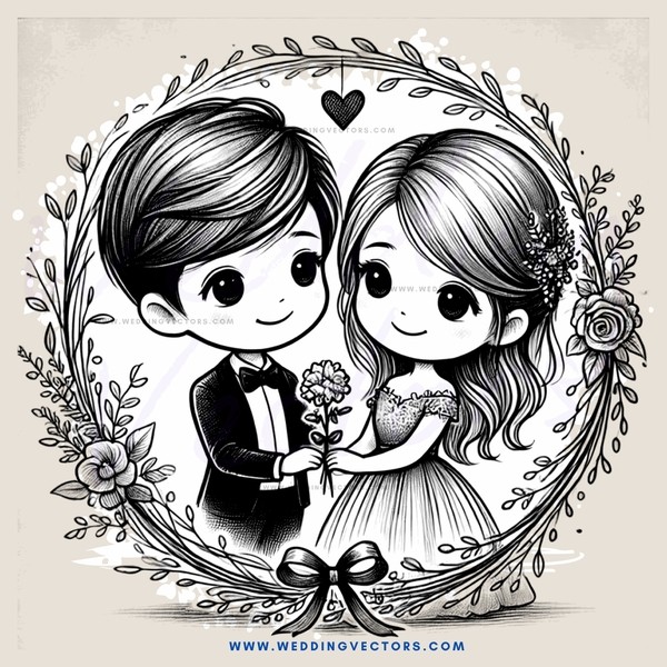 picture of couple in black and white
