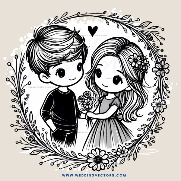 boy and girl flower bride picture