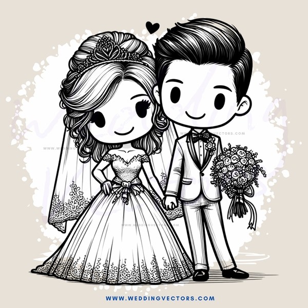 wedding animation character designs