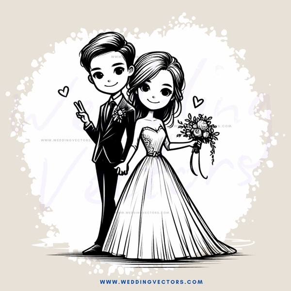 a couple on their wedding day