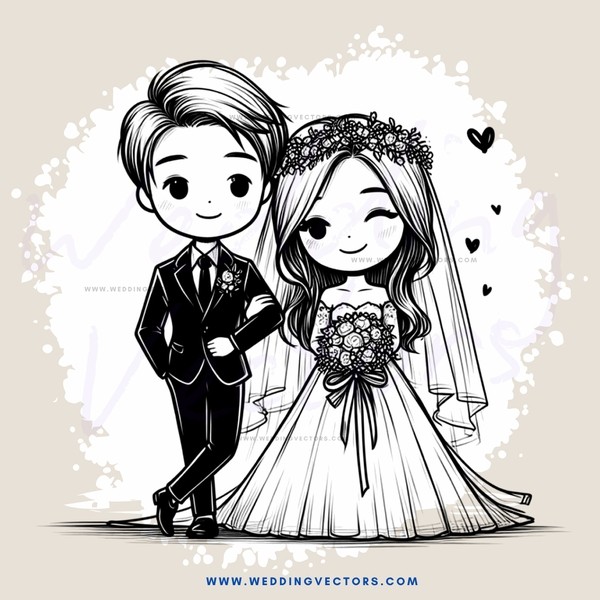 groom and bride portrait