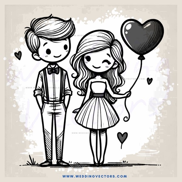 a boy and girl on valentine's day