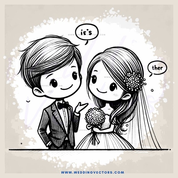 bride and groom speaking their first words