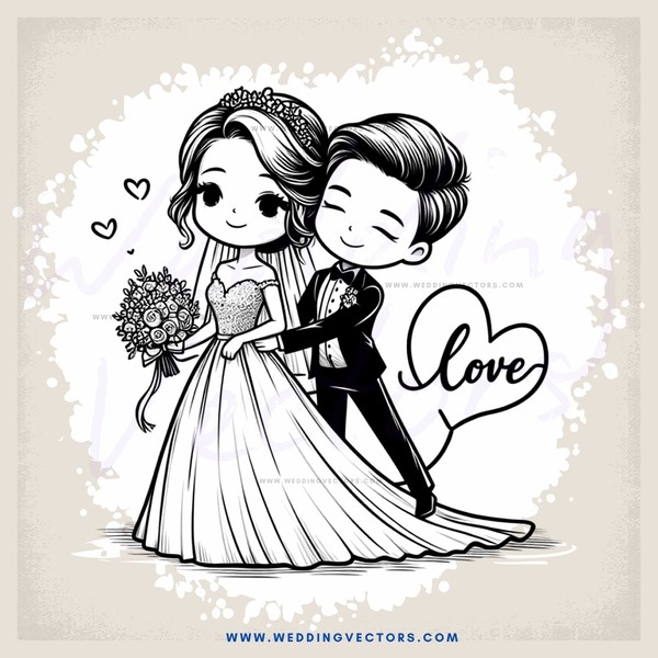 newlyweds pose for picture