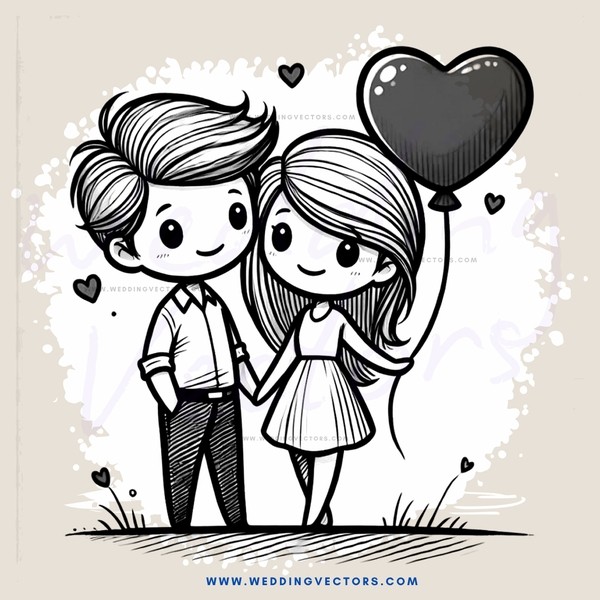 a couple holding hands and balancing hearts