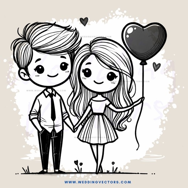 boy and girl with balloon
