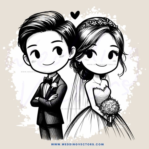 a couple smiling their wedding picture