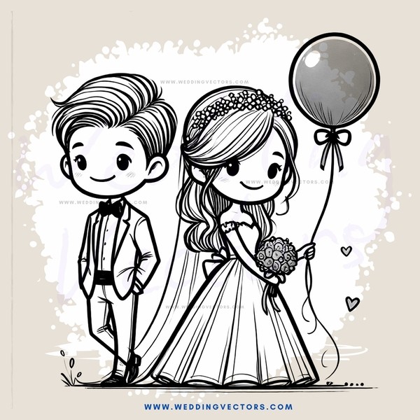 engagement gift exchange and celebration with bride, groom, flowers & balloon