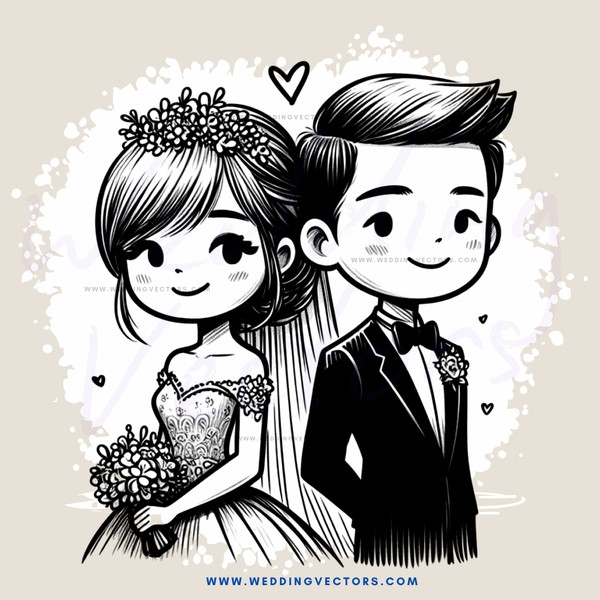 a bride and groom hug