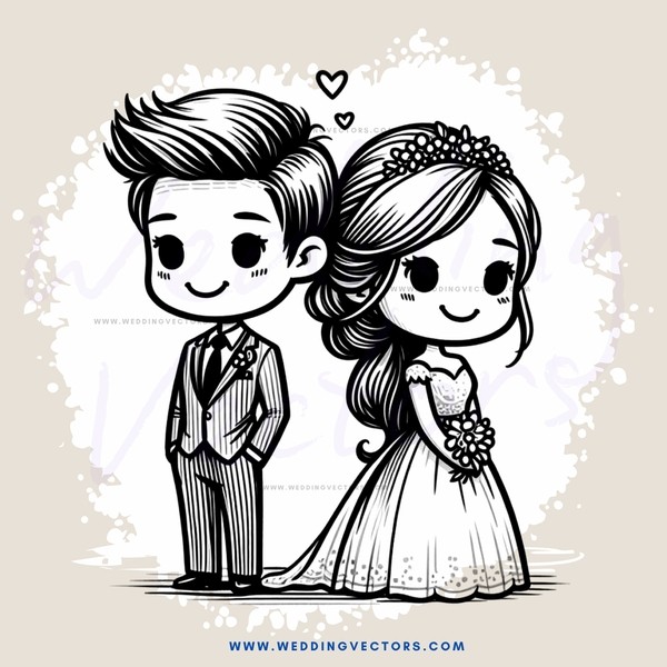 a happy couple standing together