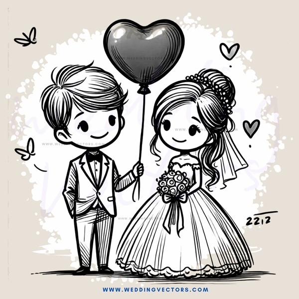 married couple on their wedding day