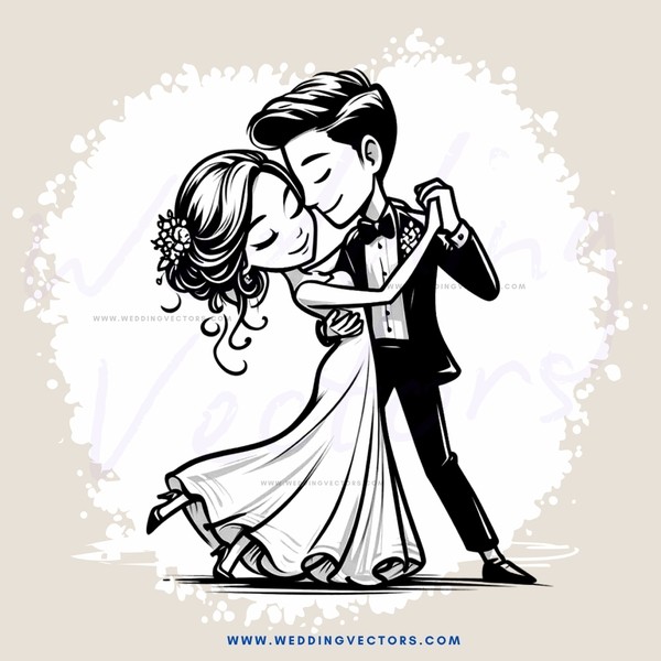 couple dancing in black and white photo
